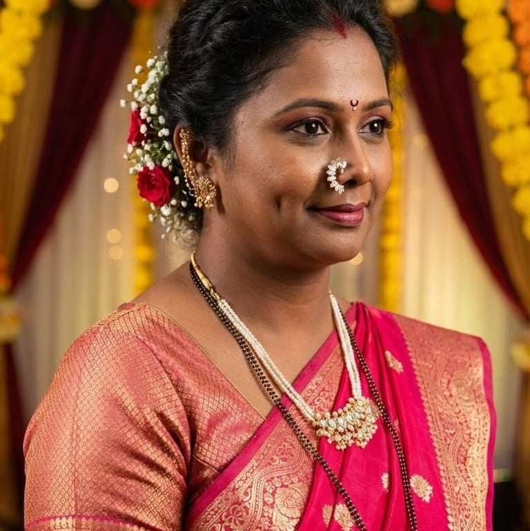 Maharashtrian Traditional jewellery, Necklace for Paithani