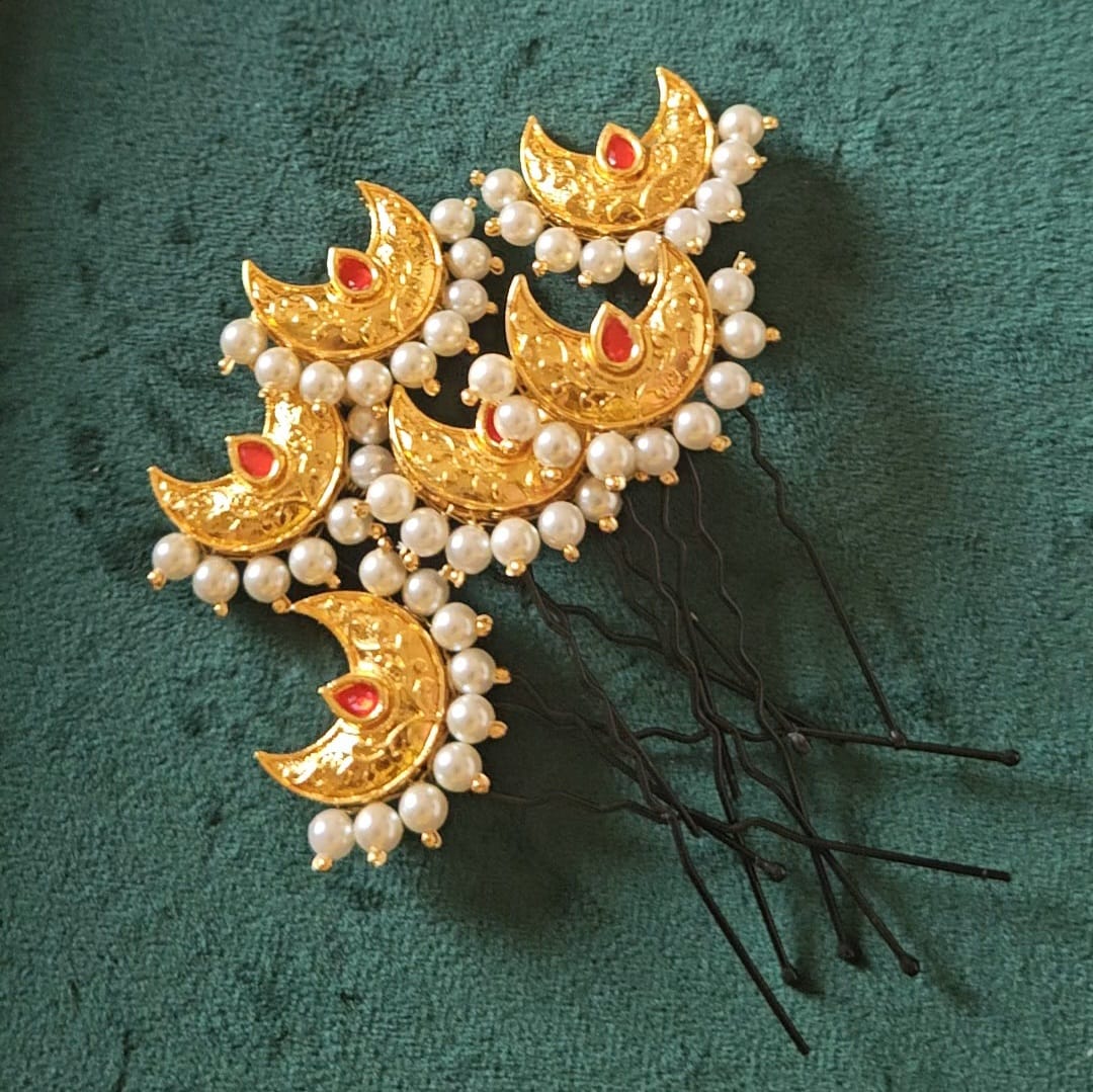 Swati Hairpins- Ruby Pink