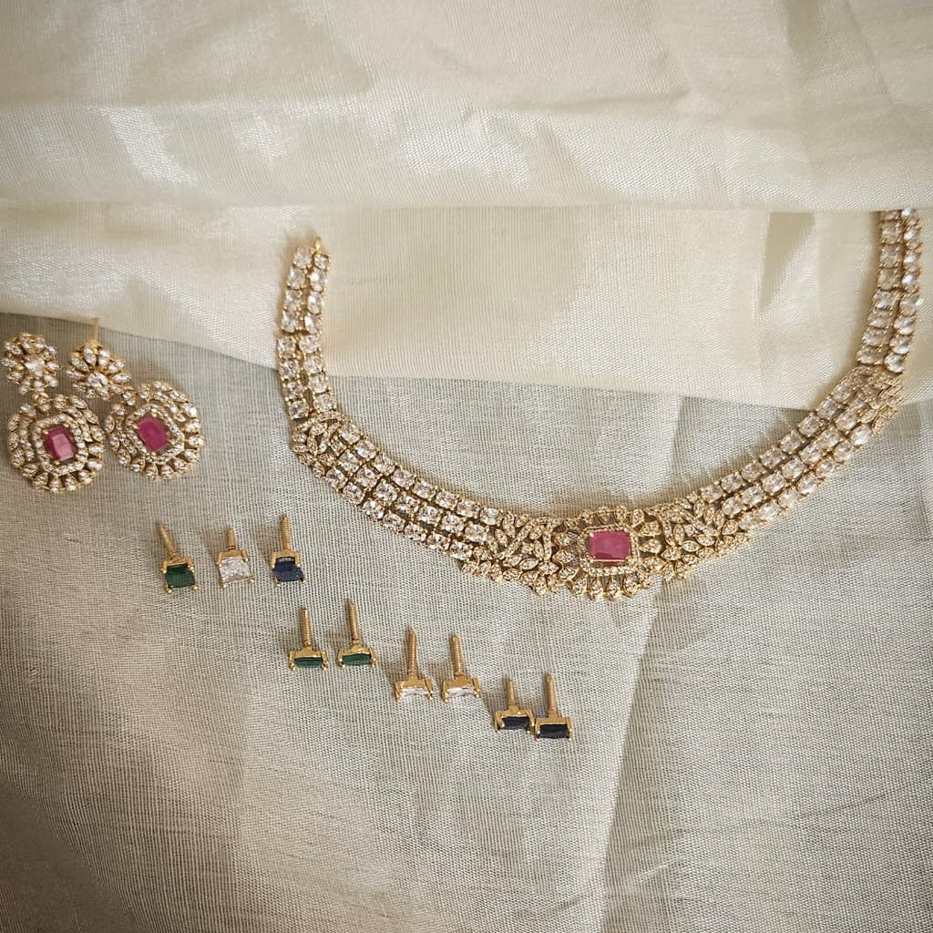 Sharvi Changeable Stone Necklce