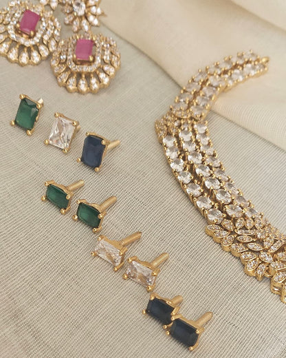 Sharvi Changeable Stone Necklce