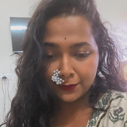 how greypearl nath looks when worn
